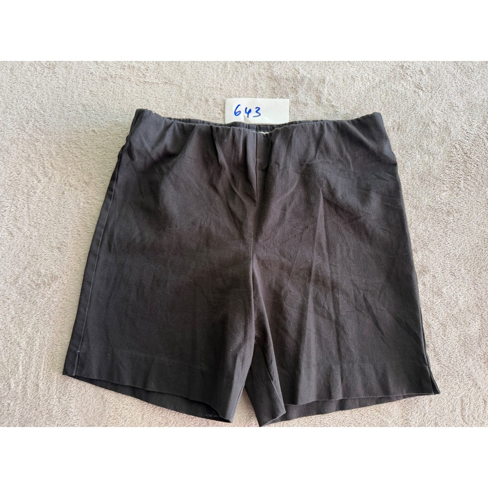 Boston Proper Shorts Womens 10 Black Pull On Cotton Blend Stretch